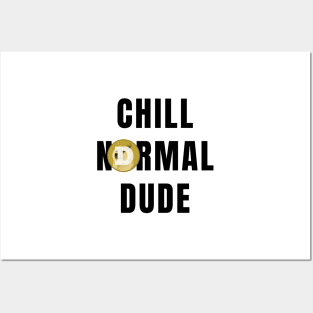 Funny Chill Normal Dude DogeFather Doge Coin Posters and Art